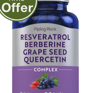 Resveratrol Berberine Grape Seed Quercetin Extract 90 Capsules